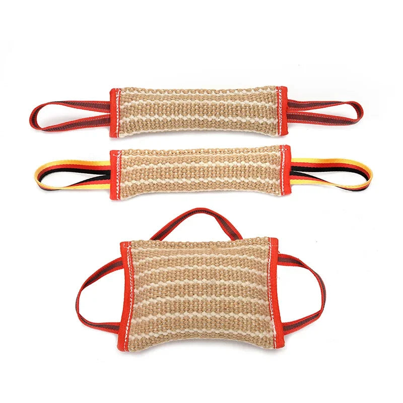 Durable Jute Dog Bite Pillow Linen Remover Toy Outdoor