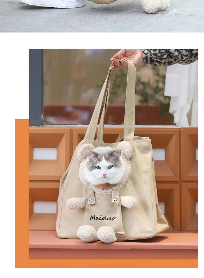 Bolso de hombro transpirable para mascotas, bolsa de viaje portátil para salir, bolso para perro y gato, mochila para gatoBolso de hombro transpirable para mascotas, bolsa de viaje portátil para salir, bolso para perro y gato, mochila para gato