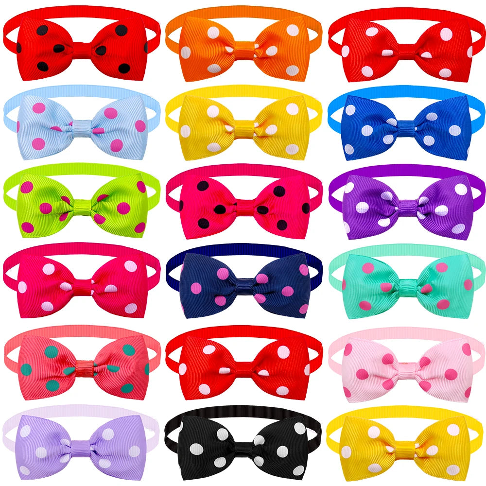 20pcs Dog Accessories Bulk Bow Tie Dog Collar Bowtie