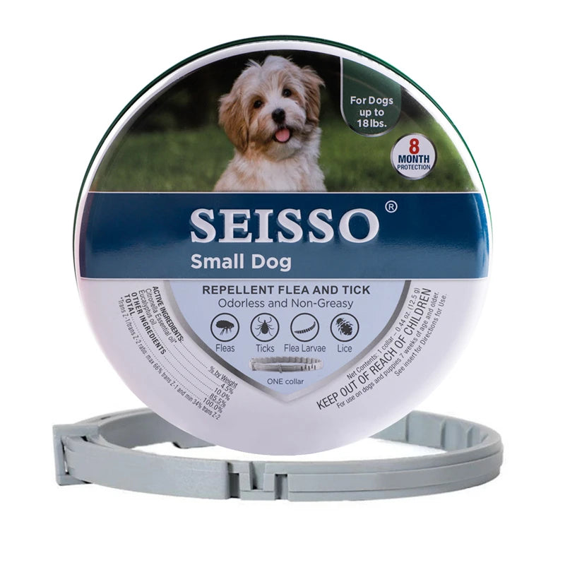 Collar ajustable antipulgas y garrapatas para mascotas, Collar de protección de