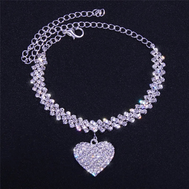 Huitan Imitation Chain Anklets for Women Luxury Pl Color Bracelet