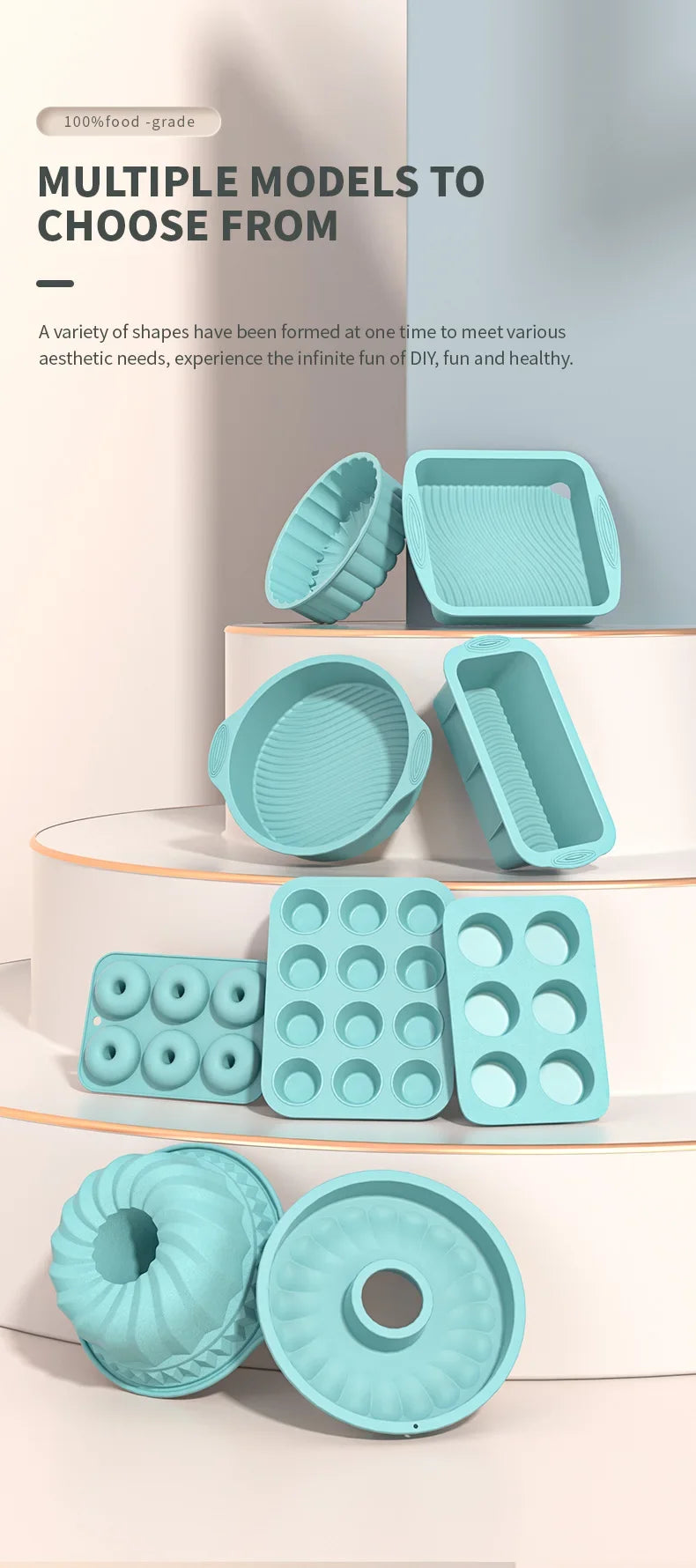 3D Silicona Pastel Molde Decoración Herramienta DIY Pastelería Herramientas pa
