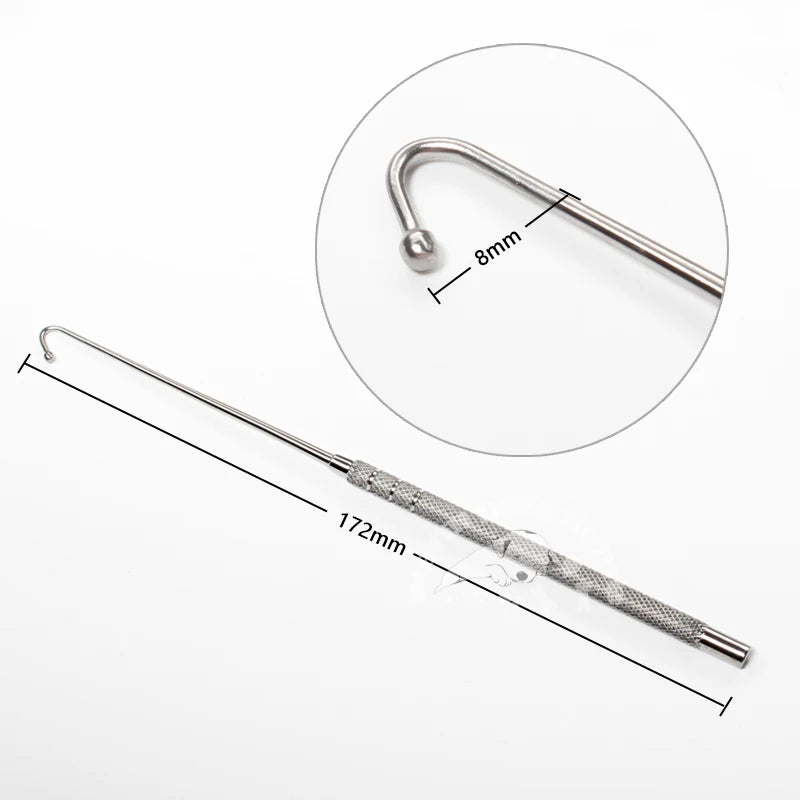 Gancho uterino para animales, perro, gato, ovario, Spay, Snook, gancho de 172mm,
