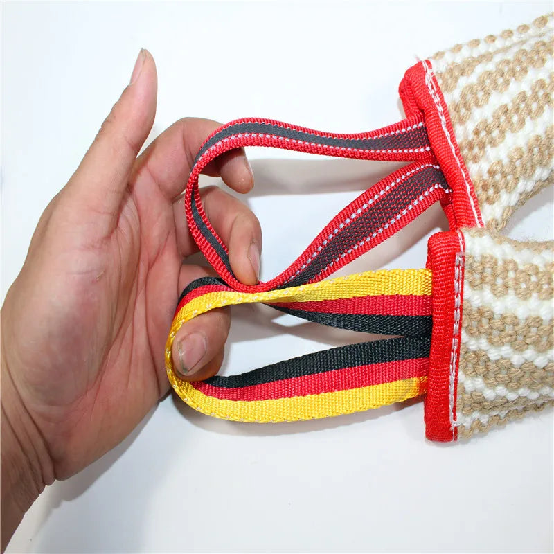 Durable Jute Dog Bite Pillow Linen Remover Toy Outdoor