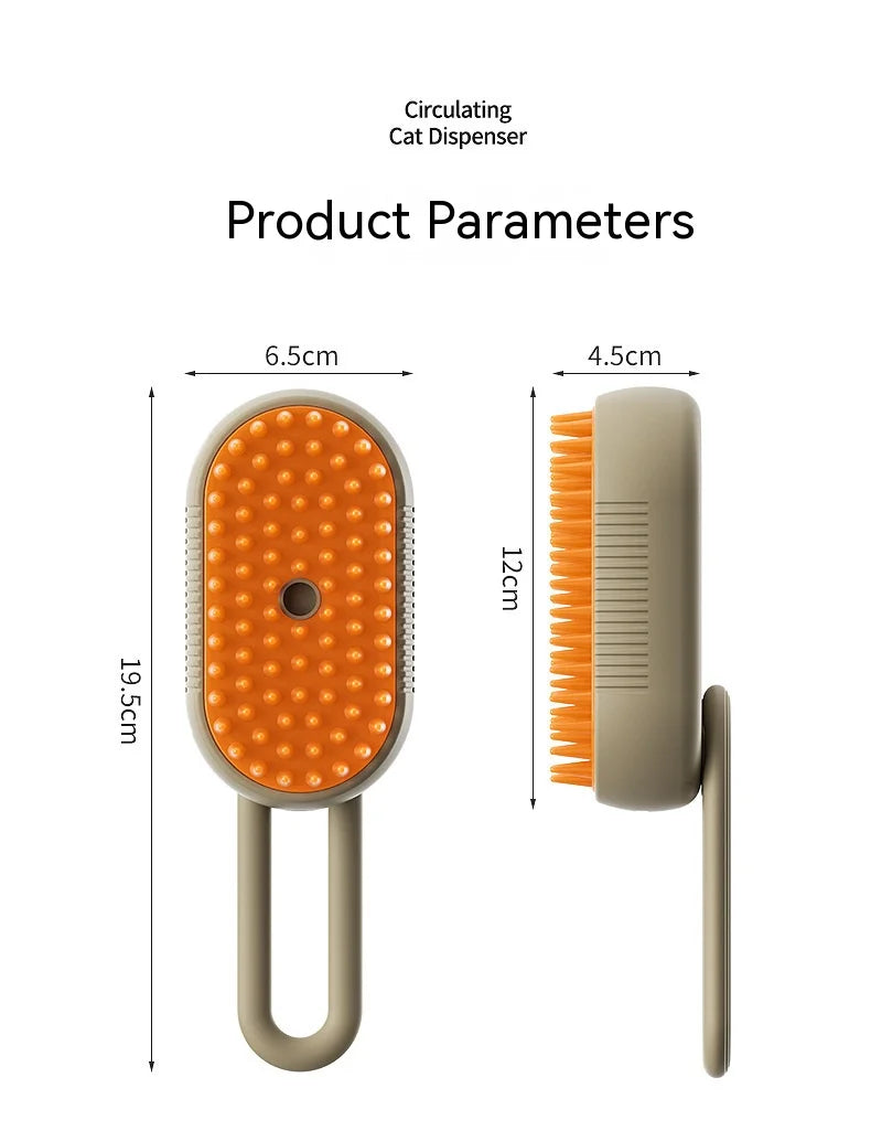 Nuevo peine en aerosol para mascotas para gatos y perros, peine eléctrico para depilación con pulverizador, cepillo de masaje antivuelo con una tecla, masaje limpio
