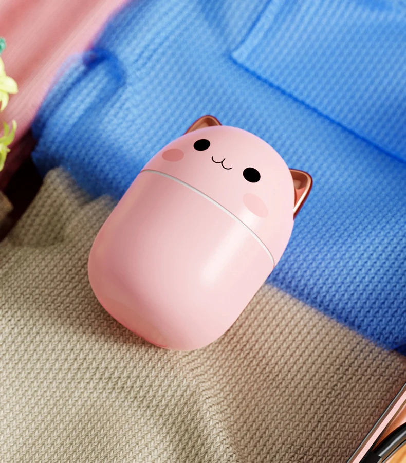 Portable Air Humidifier Kawaii Aroma Diffuser with Night Light Mist