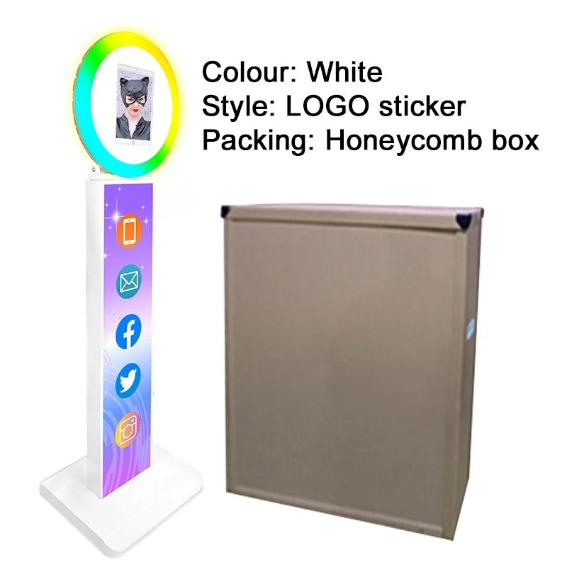 Carcasa de máquina de Selfie para fotomatón de iPad, soporte ajustable, logoti