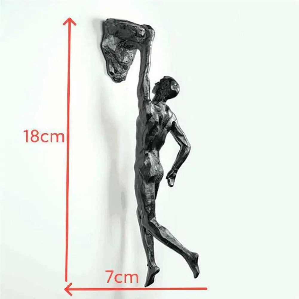 Athlete Rock Climbing Man fondo de resina decoración colgante de pared escultura estatua figuras decoración actual Retro nuevo