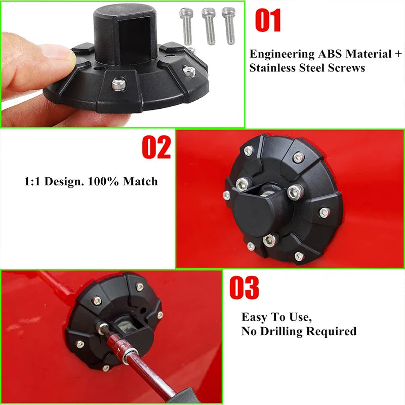 Car Antenna Base Cover for Jeep Wrangler JK JKU JL JT TJ Rub