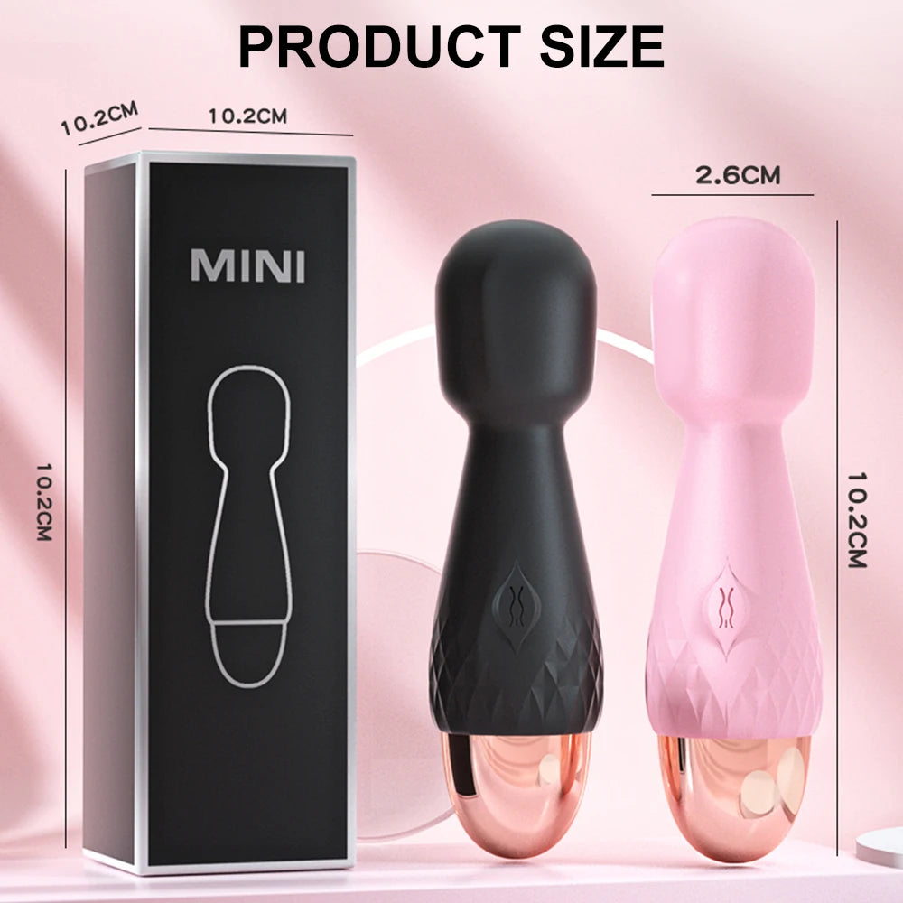 Mini vibrador de vibración fuerte para mujeres y adultos, palo mágico, masajea