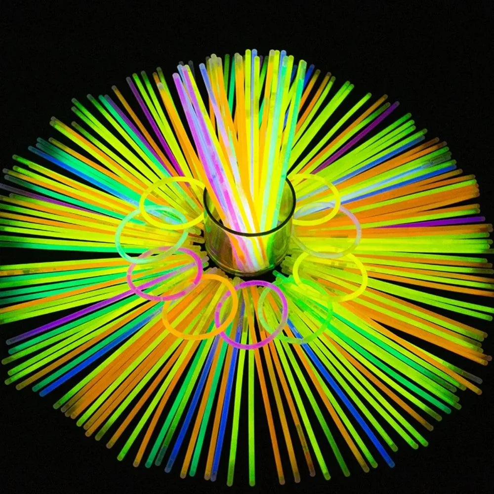 Collares y pulseras luminosas para fiesta de niños y adultos, suministros de pi