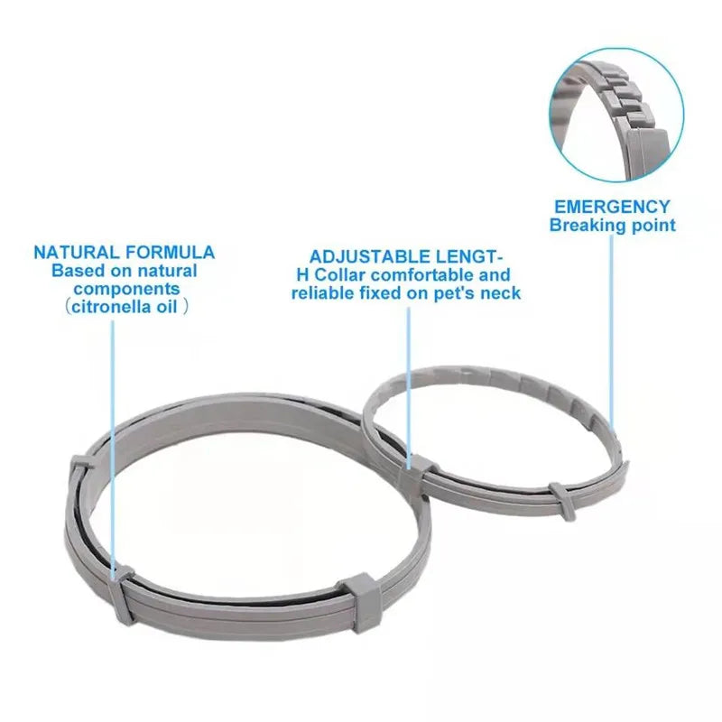Collar ajustable antipulgas y garrapatas para mascotas, Collar de protección de