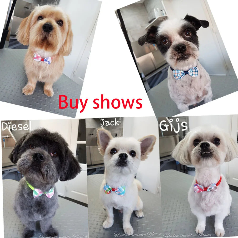 20pcs Dog Accessories Bulk Bow Tie Dog Collar Bowtie