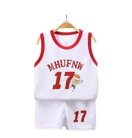 Conjuntos de camisetas de baloncesto sin mangas para niños, pantalones cortos p