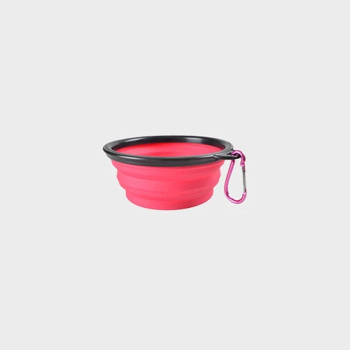 Cuenco de agua plegable de silicona para perros y gatos, cuenco para mascotas, c