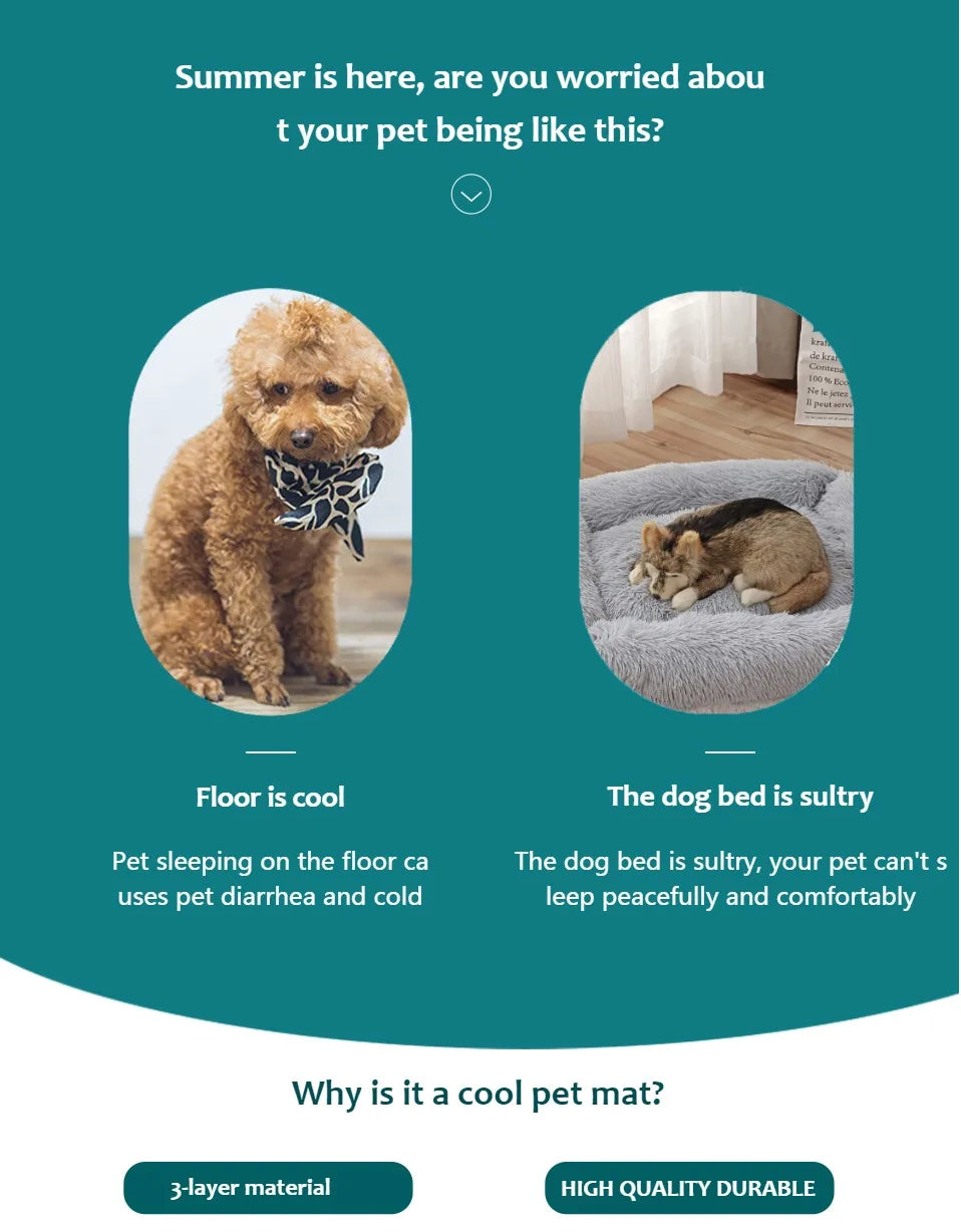 Pet Cooling Mat, Extra Large Cool Bed for Small Dogs