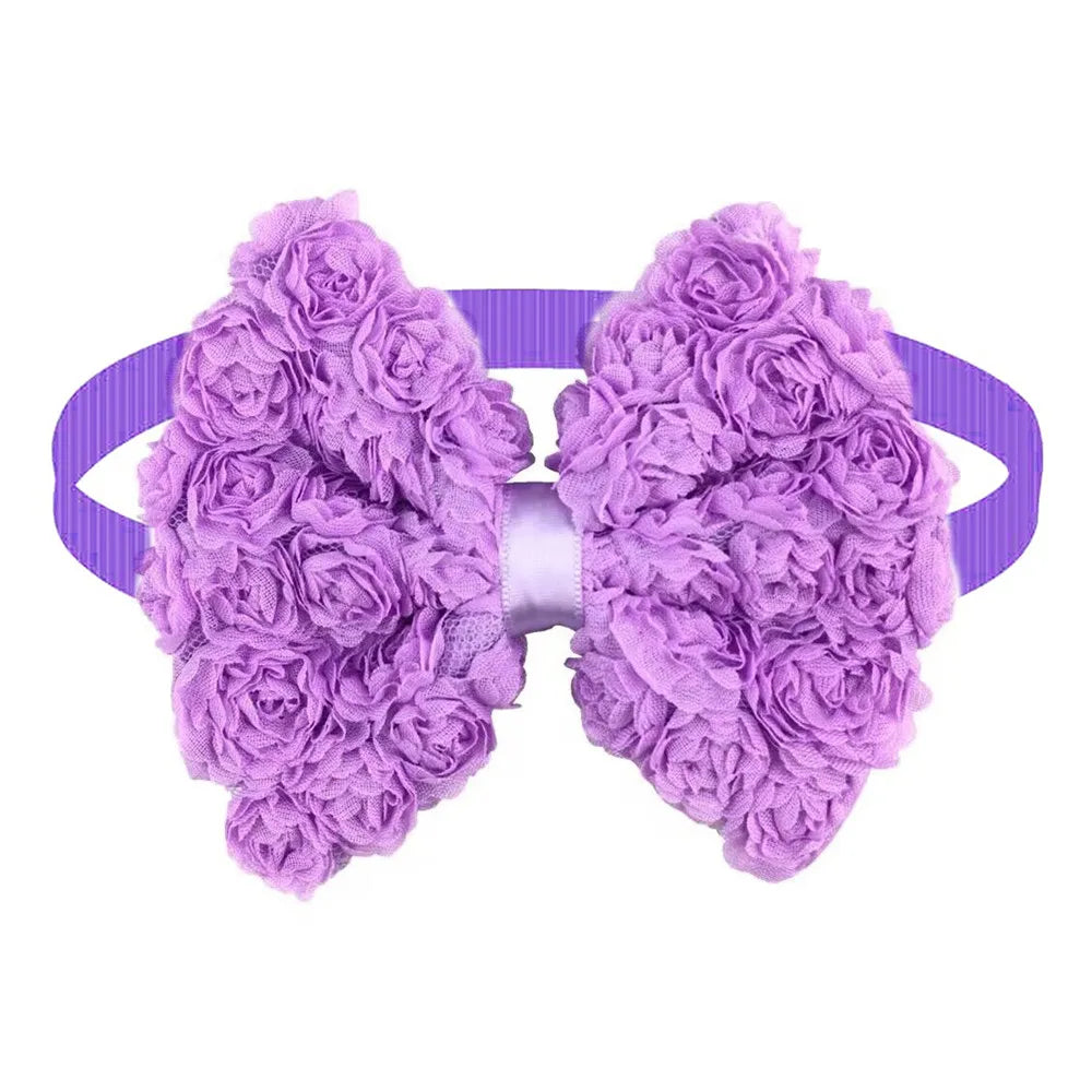 30 Pieces. Big Dog Bow for Valentine's Day Dog Grooming Product Pink Chiffon St