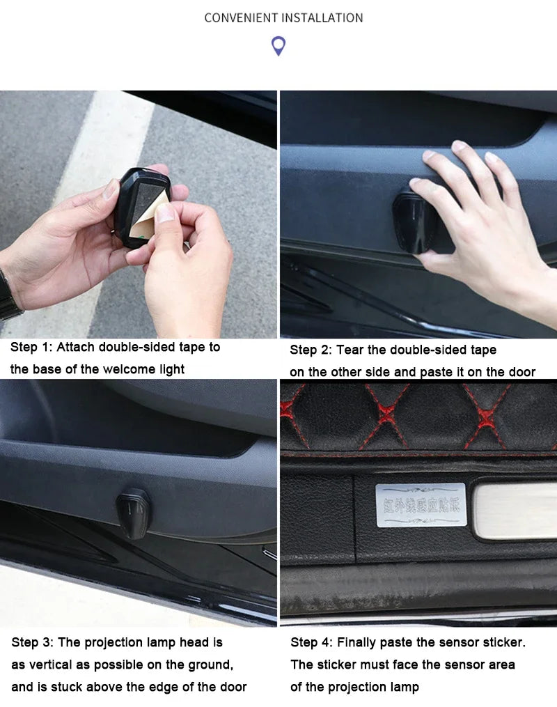 Car charging welcome lighting auto accessories lu