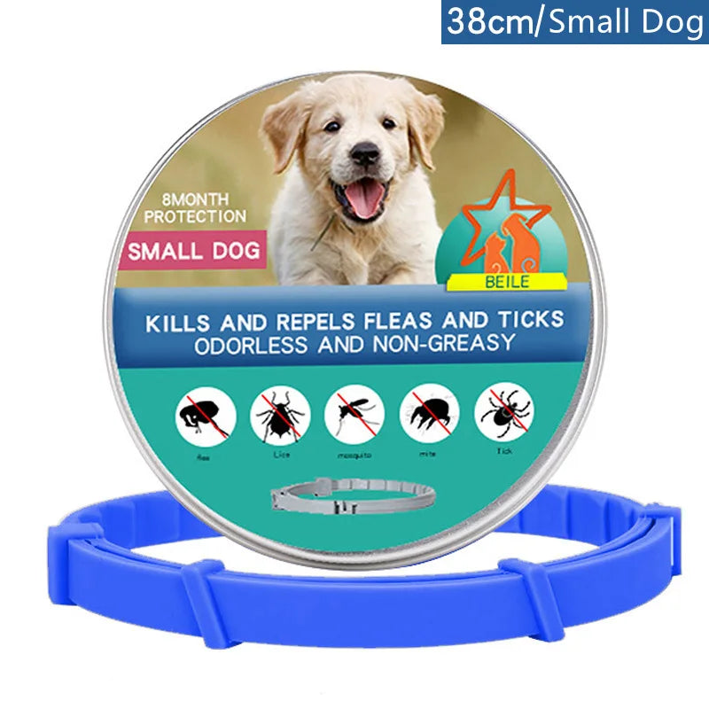 Collar antiparasitario para mascotas, accesorio retráctil de protección para pulgas y garrapatas