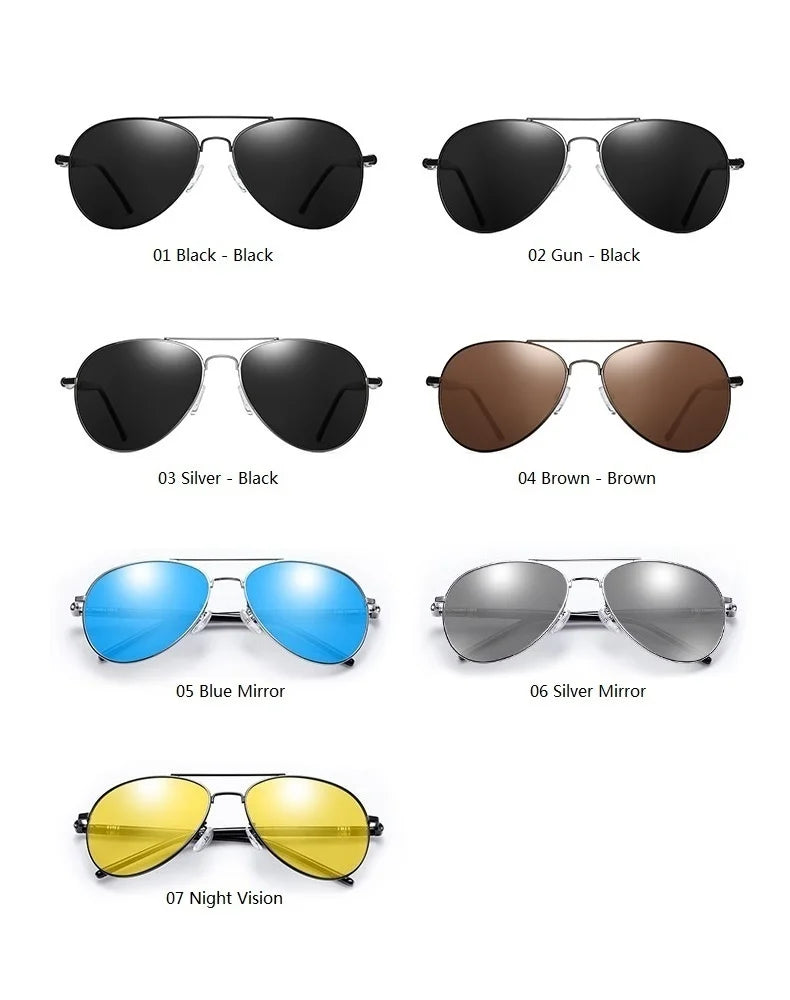 Gafas de sol polarizadas de lujo para hombres y mujeres, gafas de sol de conducción para hombres y mujeres, diseñador de marca, gafas de sol de piloto negras Vintage, UV400
