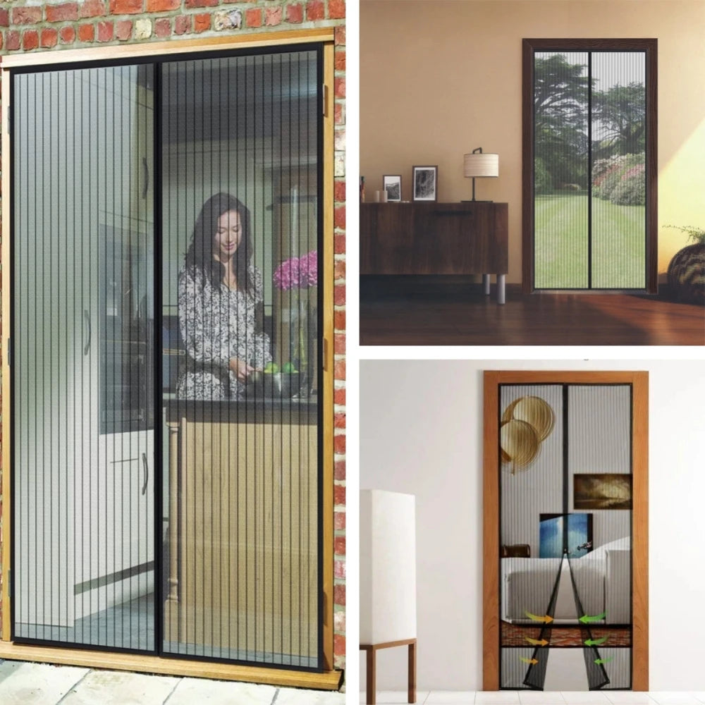 No Drilling Magnetic Door Curtain Automatic Closing Anti Mosquito
