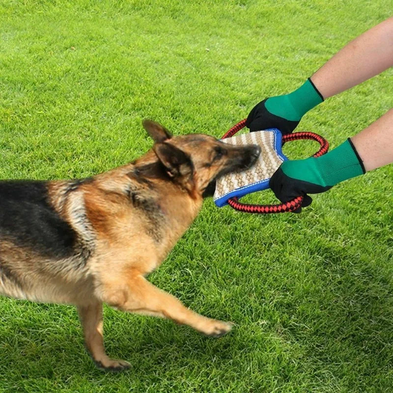 Durable Jute Dog Bite Pillow Linen Remover Toy Outdoor