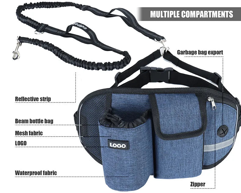 Riñonera de entrenamiento para perros, bolsa de trato para mascotas, deportes m