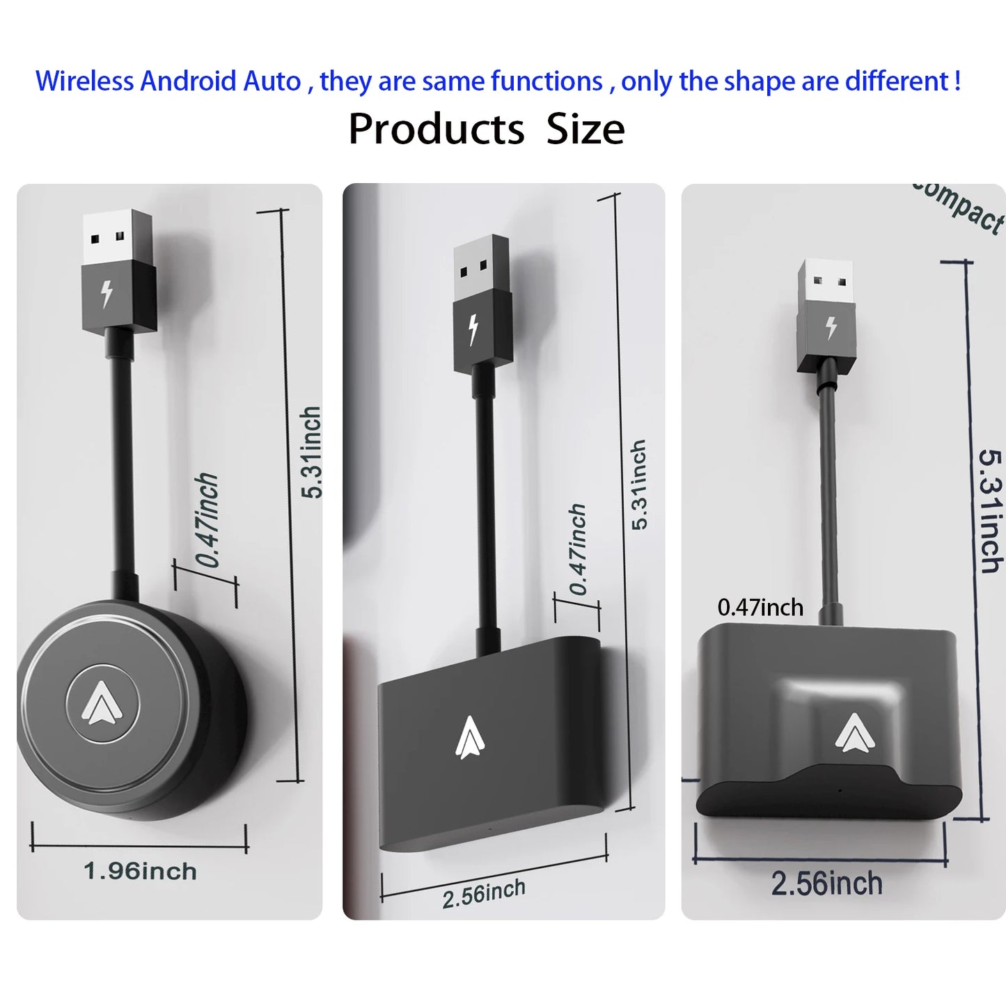 Adaptador inalámbrico para coche y teléfono Android, Dongle automático para c