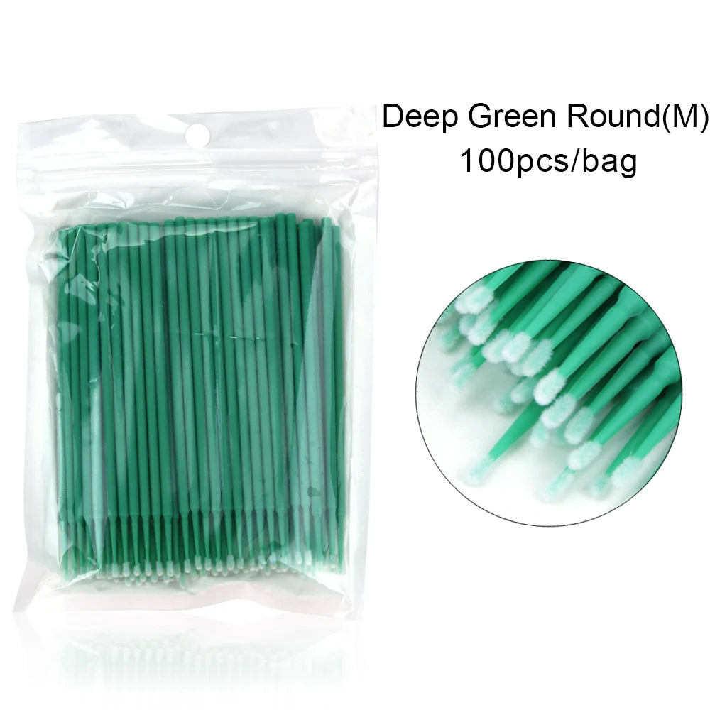 Disposable Eyelash Brushes Cotton Swab Individual Microbrush