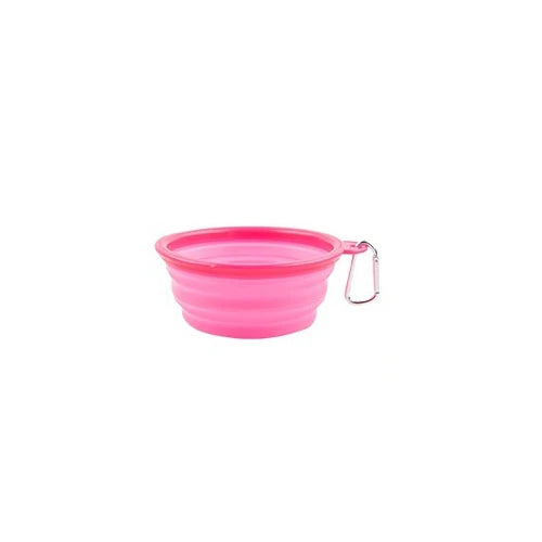 Cuenco de agua plegable de silicona para perros y gatos, cuenco para mascotas, c