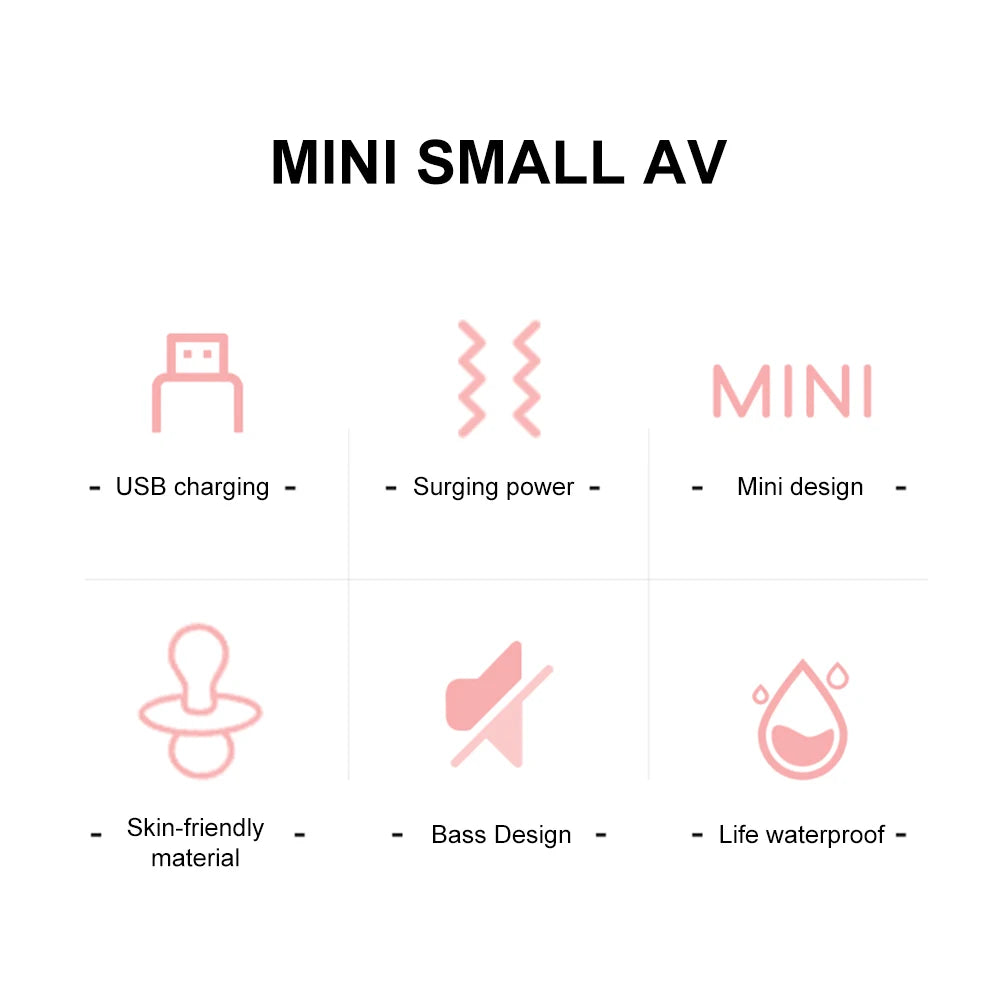 Mini vibrador de vibración fuerte para mujeres y adultos, palo mágico, masajea
