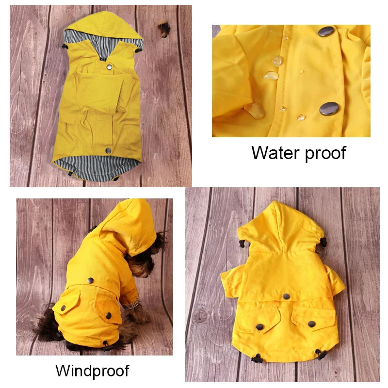 Chubasquero impermeable para perros grandes, chaqueta a prueba de viento para ma