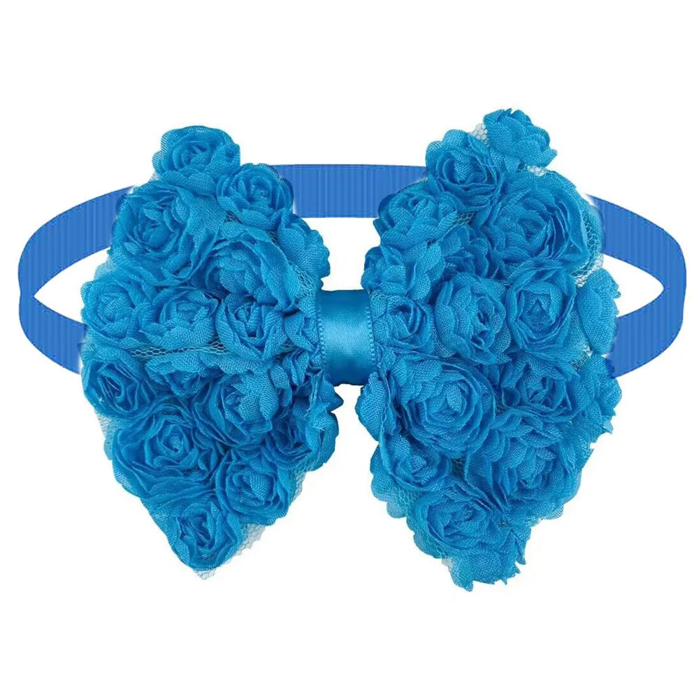 30 Pieces. Big Dog Bow for Valentine's Day Dog Grooming Product Pink Chiffon St