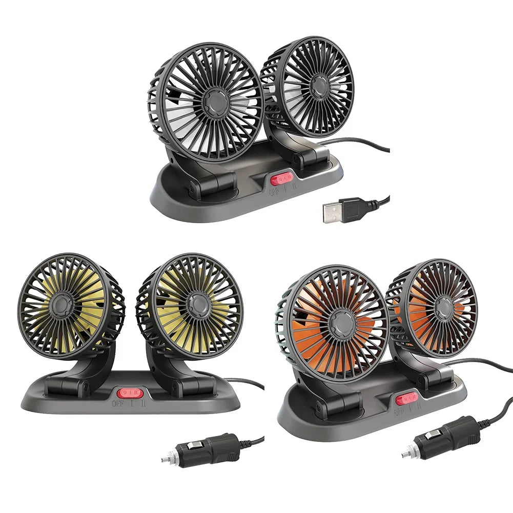 EAFC Car Cooling Fan Double Head Electric Device