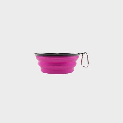 Cuenco de agua plegable de silicona para perros y gatos, cuenco para mascotas, c