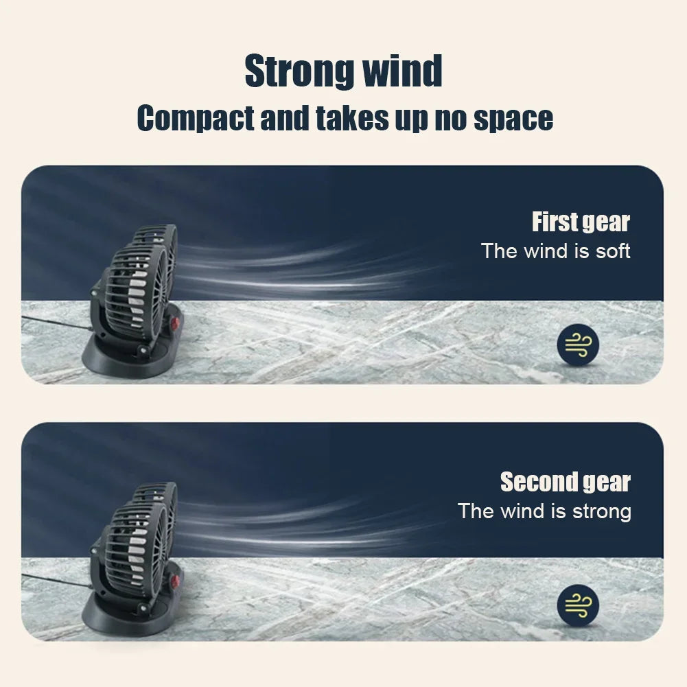 EAFC Car Cooling Fan Double Head Electric Device