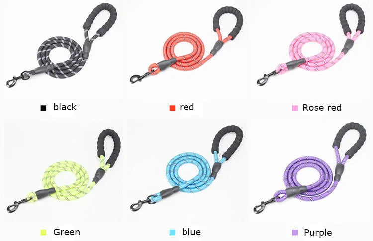 Correa reflectante para mascotas, mango acolchado, cómoda para perros pequeños