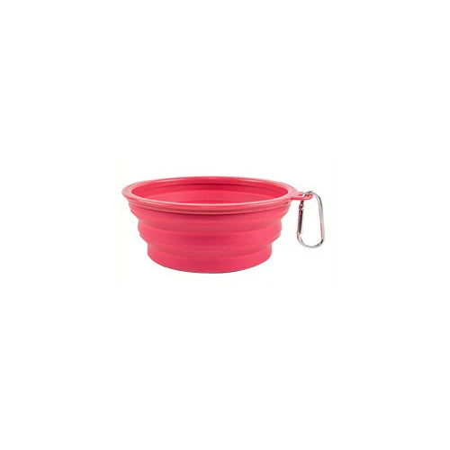Cuenco de agua plegable de silicona para perros y gatos, cuenco para mascotas, c
