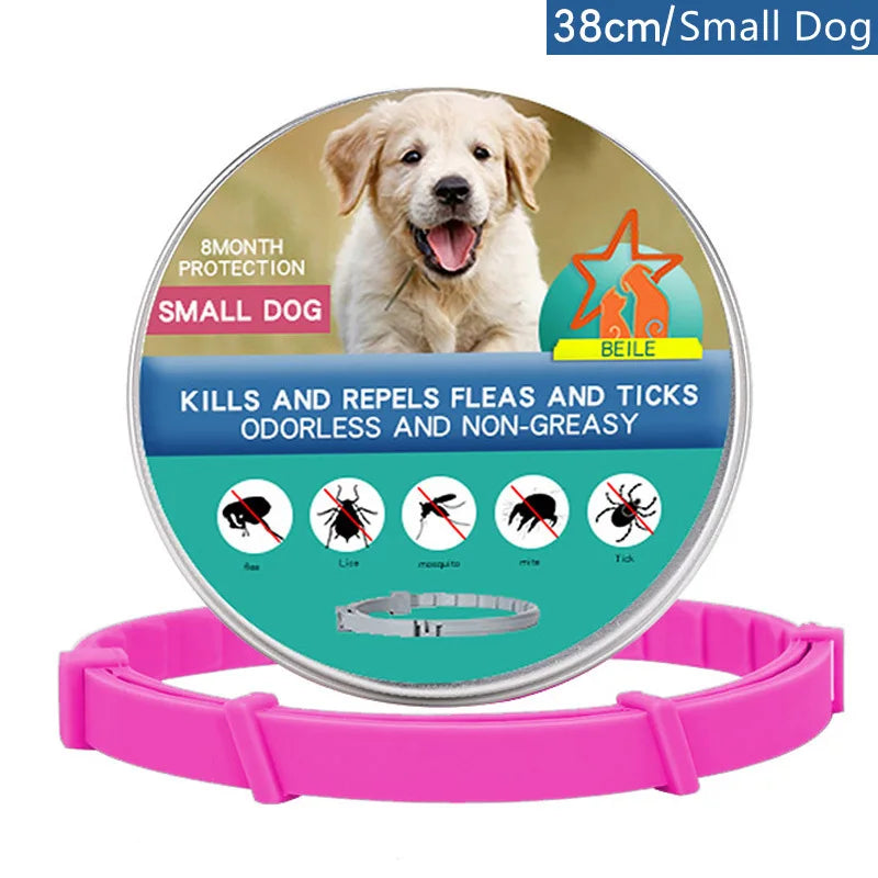 Collar antiparasitario para mascotas, accesorio retráctil de protección para pulgas y garrapatas