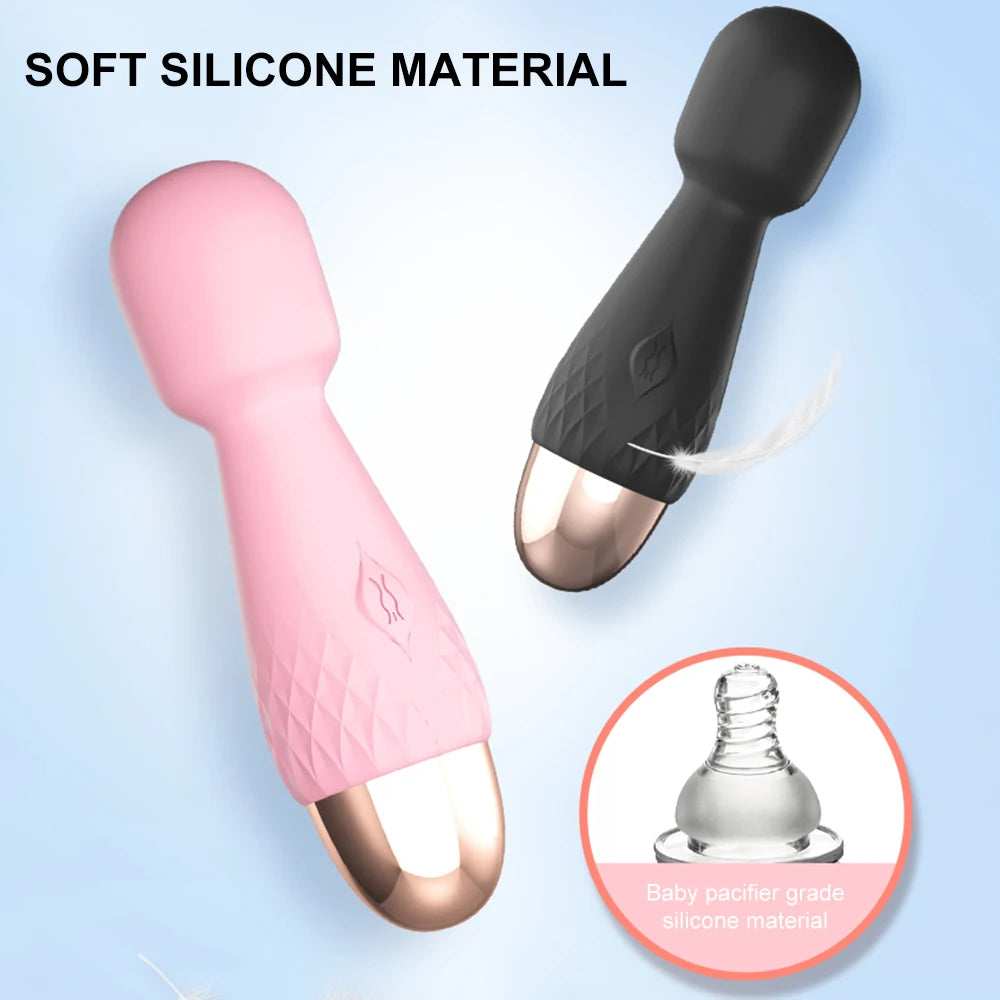 Mini vibrador de vibración fuerte para mujeres y adultos, palo mágico, masajea