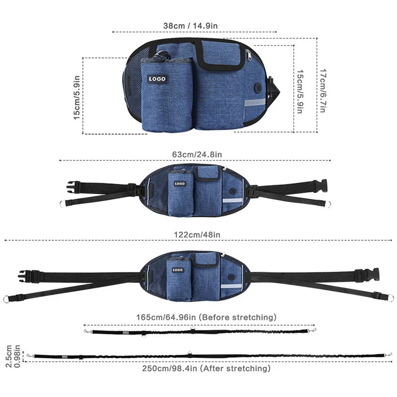 Riñonera de entrenamiento para perros, bolsa de trato para mascotas, deportes m