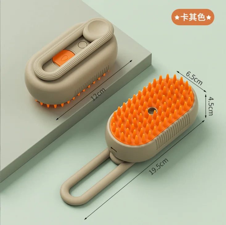 Nuevo peine en aerosol para mascotas para gatos y perros, peine eléctrico para depilación con pulverizador, cepillo de masaje antivuelo con una tecla, masaje limpio