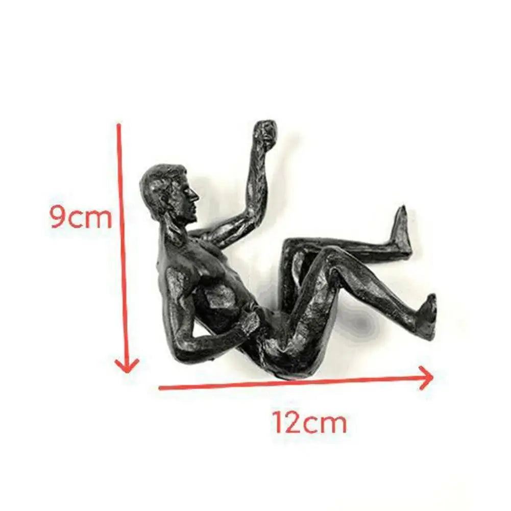 Athlete Rock Climbing Man fondo de resina decoración colgante de pared escultura estatua figuras decoración actual Retro nuevo