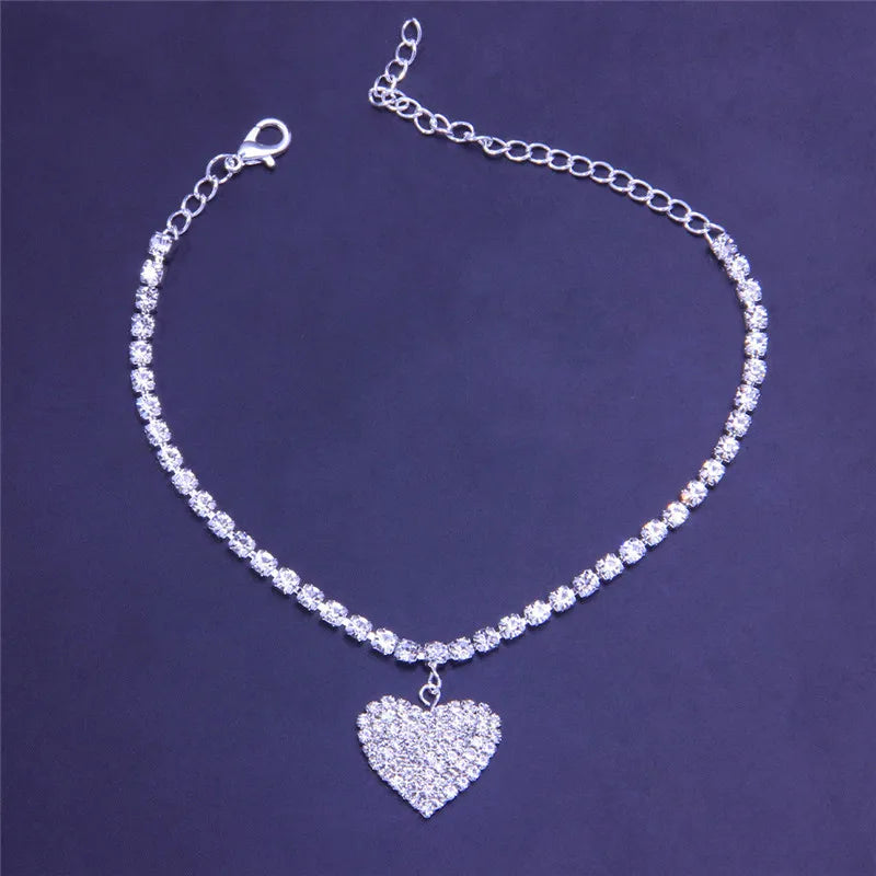 Huitan Imitation Chain Anklets for Women Luxury Pl Color Bracelet