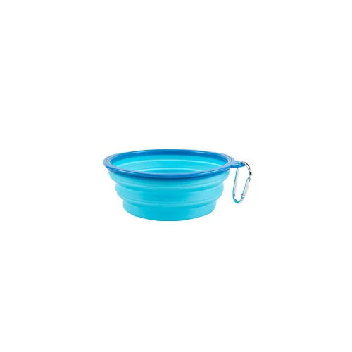 Cuenco de agua plegable de silicona para perros y gatos, cuenco para mascotas, c