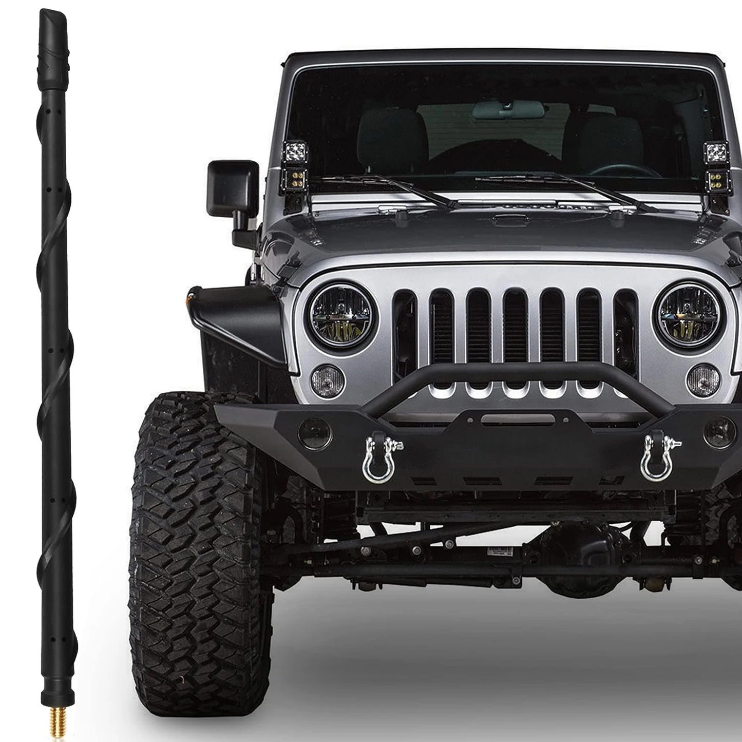 12 Inch Car Radio Spiral Rubber Antenna Replacement for Jeep