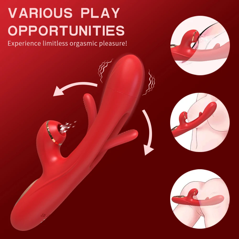 Vibrador con ventosa para mujer, potente juguete sexual, succionador de clítori