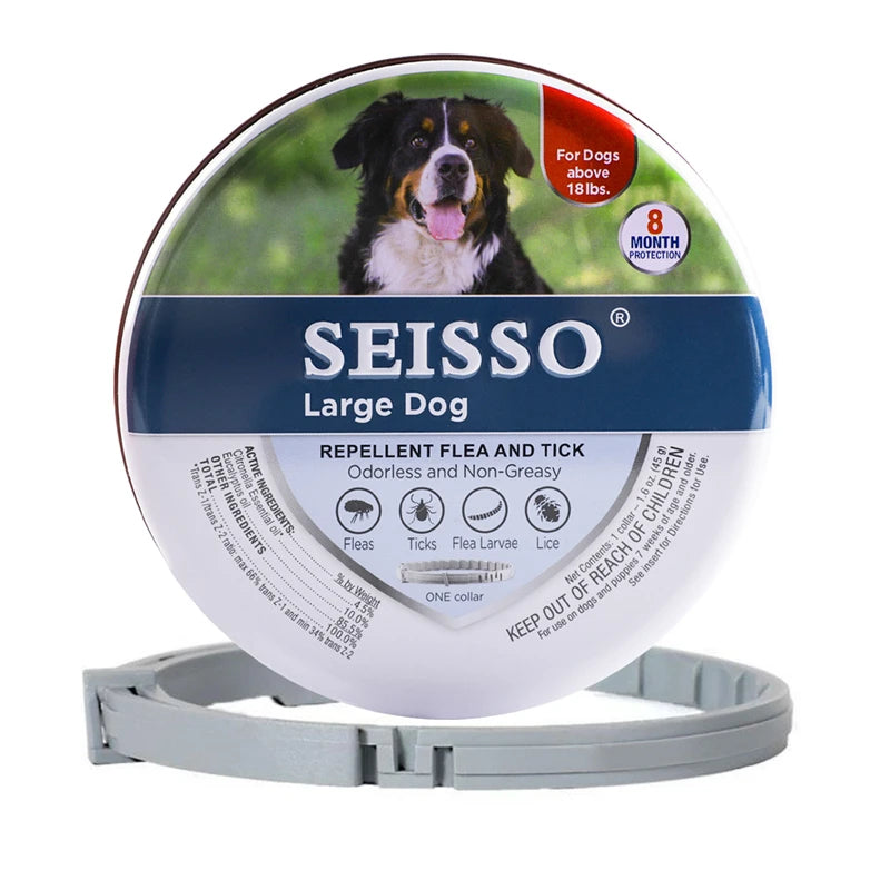 Collar ajustable antipulgas y garrapatas para mascotas, Collar de protección de