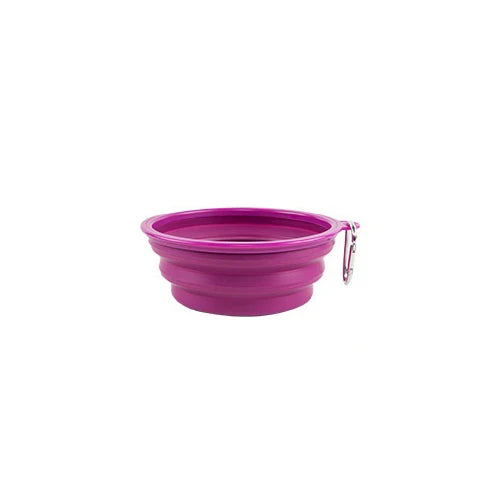 Cuenco de agua plegable de silicona para perros y gatos, cuenco para mascotas, c