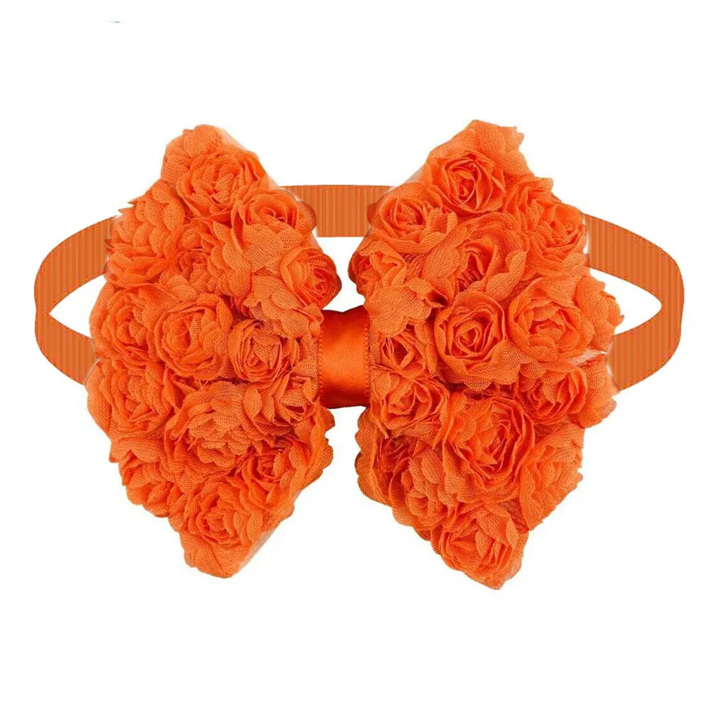 30 Pieces. Big Dog Bow for Valentine's Day Dog Grooming Product Pink Chiffon St